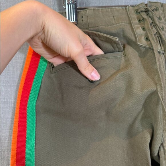 Pam & Gela Twill Utility Side Stripe Mid-Rise Ankle Skinny Pants - Picture 8 of 14